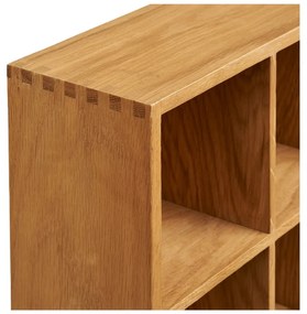 На няколко нива стенен рафт от декор от дъб в естествен цвят 11 cm Soria – House Nordic