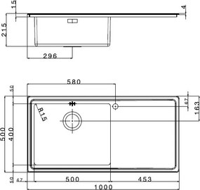 Мивка Apell Linear LNP1001R