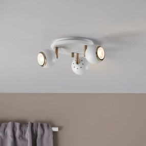 Бяла лампа за таван със златни детайли Coco - Markslöjd
