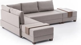 Бежов ъглов разтегателен диван (ляв ъгъл) Fly – Balcab Home