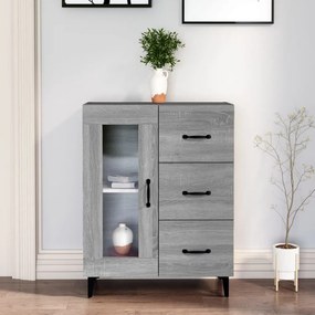 817367 vidaXL Сайдборд, сив сонома, 69,5x34x90 см, инженерно дърво