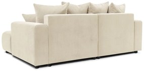 Кремав кадифен ъглов диван Enjoy – Bobochic Paris