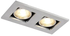 Регулируем вграден прожектор правоъгълен 2-светлина - Qure