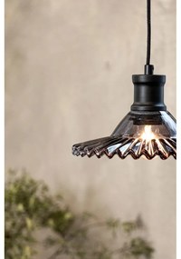 Черно висящо осветително тяло със стъклен абажур ø 21,5 cm Novia – Markslöjd