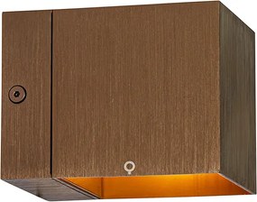 Интелигентна стенна лампа тъмно бронз 8 см с Wifi G9 - Transfer