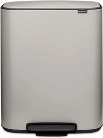 Кош за боклук Brabantia Bo Pedal 1010448, 60 л, Леко затваряне, Противоплъзгаща основа, Светлосив