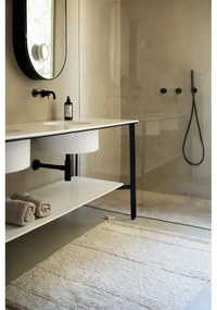 Кремав ръчно изработен памучен килим подходящ за пране 90x130 cm Bloom Natural – Lorena Canals