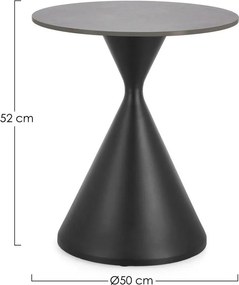 Кръгла странична масичка с плот от имитация на мрамор ø 50 cm Joona – Bizzotto