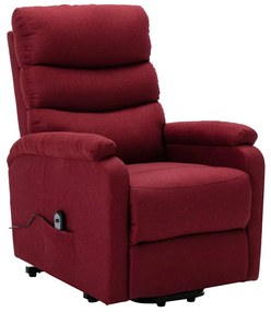 321239 vidaXL Изправящ стол, виненочервен, текстил