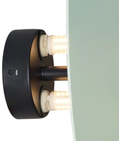 Дизайнерска стенна лампа зелена органична 32 см 2 светлини - Pulley