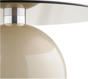 Бежова кръгла масичка за кафе със стъклен плот ø 70 cm Ravello – House Nordic