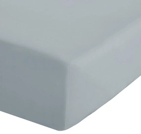 Сиво-син еластичен чаршаф от перкал 150x200 cm Easy Iron Percale – Catherine Lansfield
