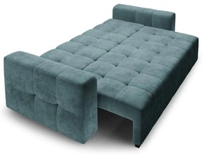 Син кадифен разтегателен диван Luca - Milo Casa