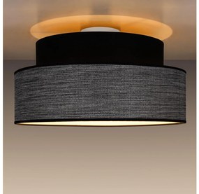 Плафон GRACE 1xE27/60W/230V Ø 40 см черен/сив