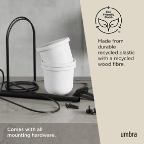 Пластмасови стенни/висящи кашпи в комплект от 5 бр. за билки ø 7,5 cm Triflora – Umbra