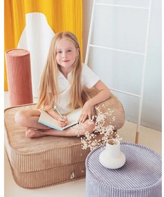 Син детски пуф от рипсено кадифе – Wigiwama