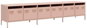 3307150 vidaXL ТВ шкаф, розов, 202x39x43,5 см, студеновалцувана стомана