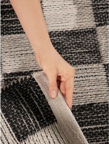 Черен/кремав двустранен/ръчно изработен килим със смес от юта 160x230 cm Rex – Hanse Home