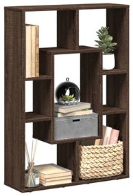 858144 vidaXL Библиотека, кафяв дъб, 63x20x90 см, инженерно дърво