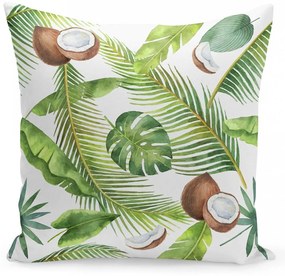 Калъфка за възглавница с цветни мотиви от листа и кокос 40x40 cm