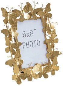 Метална стояща рамка в златисто 28x30,5 cm Butterfly – Mauro Ferretti