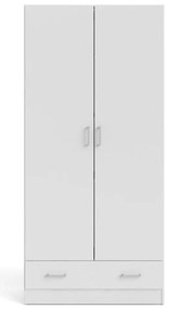 Бял гардероб 79x170 cm Space – Tvilum