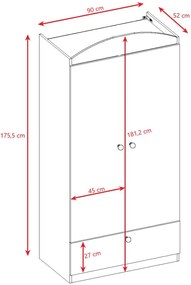 Гардероб Babydreams Cartoon-Prasino-Digger