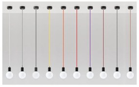 Черно висящо осветително тяло Bombilla - Sollux