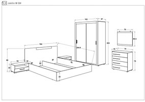 Спален комплект 160/200 Жаклин М