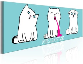 Платнен печат - Miezekotze: Cat Trio (Blue) 135x45