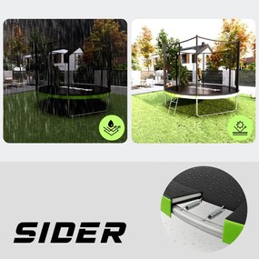 Градински батут за деца, защитна мрежа, стабилна конструкция 8FT Ø 252 cm