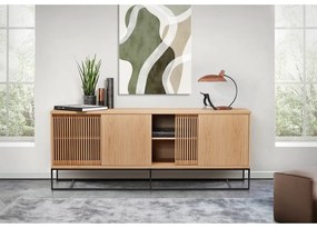 Нисък скрин от дъб в естествен цвят 188x75 cm Ende - Woodman