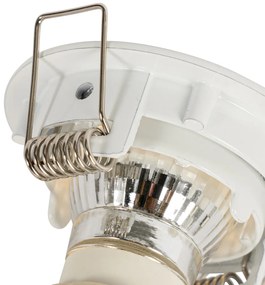 Комплект от 6 вградени прожектора бели GU10 35mm - Edu