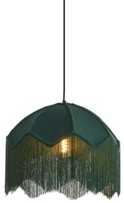 Висящо осветително тяло в петролен цвят с текстилен абажур ø 40 cm Malacia – Light & Living