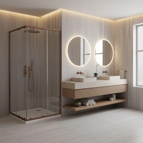 Душ кабина Rea Punto 90x90 Brush Copper