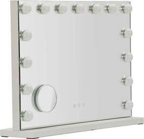 Стенно огледало със светлина и рафт 55x43 cm Hollywood – Mauro Ferretti