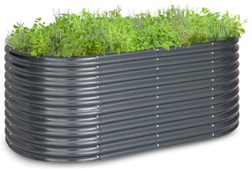 Blumfeldt High Grow, повдигната леха, 200 x 80 x 100 см, гофрирана ламарина, лесен монтаж