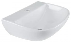 Мивка за баня 3240, Inter Ceramic, стенен монтаж, с отвор за смесител, порцелан, бял, 40x14x32см