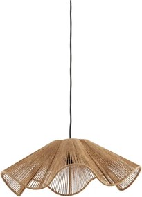 Висящо осветително тяло в естествен цвят с абажур от юта ø 48 cm Fodara – Light &amp; Living