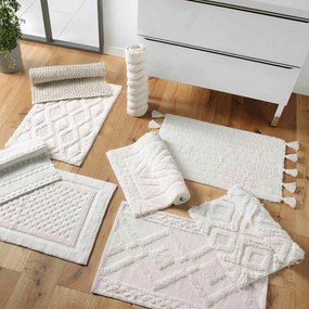Бял килим за баня 50x80 cm Cleonis – douceur d'intérieur