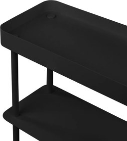 Черен метален подвижен стелаж 60x97x30 cm Nolle – noo.ma