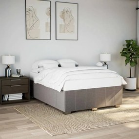 3284850 vidaXL Рамка за легло без матрак, таупе, 160x200 см плат