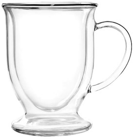 Стъклени чаши в комплект 2 бр. с двойни дъна/за лате 250 ml Amo – Vialli Design