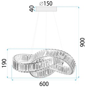 Пендел LED APP1538-CP GOLD