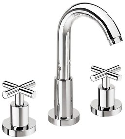 Sapho - 3-отворен смесител за умивалник AXIA 23,8 см, лъскав хром