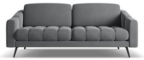 Сив кадифен диван 202 cm Nalu – Makamii