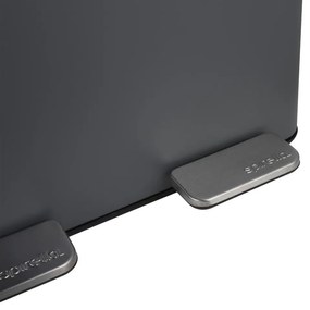 Тъмносиво стоманено кошче за боклук 2x30 l за рециклиране с педал Aliya – Spirella