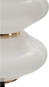 Бяла/черна подова лампа със стъклен абажур (височина 168 cm) Vintage – Mauro Ferretti