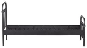 Черно единично легло с решетка 90x200 cm Moos - WOOOD