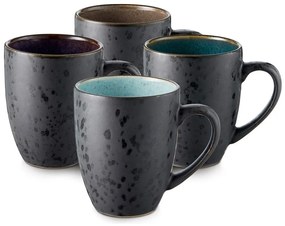 Черни/тъмносини керамични чаши в комплект 4 бр. 300 ml Gastro Black/Mix – Bitz